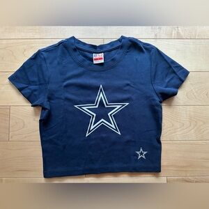BNWOT- NFL Dallas Cowboys Navy Blue Crop Top (S)